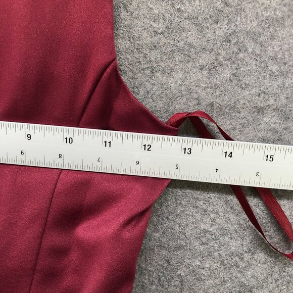 Angels NY Girls Size 10 Party Dress Burgundy Sleeveless A-Line Formal Midi - Picture 6 of 11